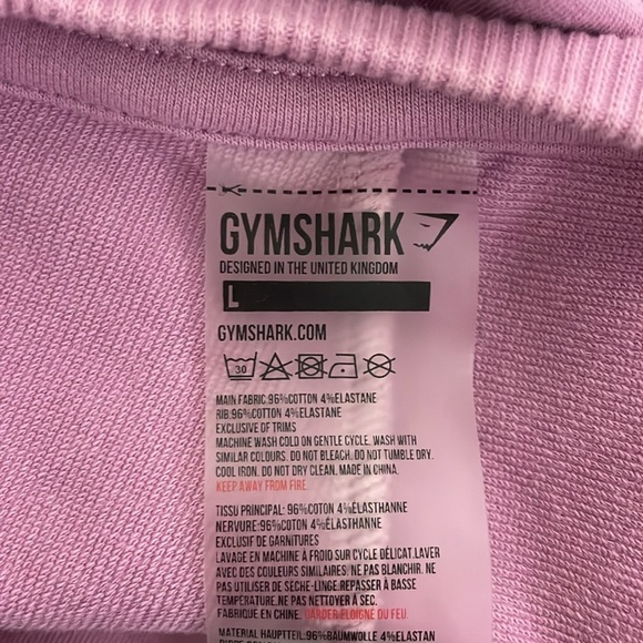 Gymshark Ori cropped sweatshirt lavender lilac workout Size Large - Picture 7 of 7